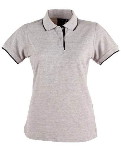 Picture of Winning Spirit, Ladies Contrast Pique S/S Polo